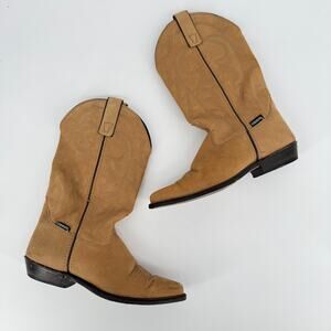 Vtg Thieves Market Womens Capezio Boots Sz 9 Tan Suede Western Cowboy Rodeo 70s